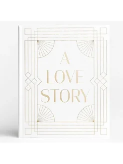 Album ślubny "A Love Story" w kolorze białym na zdjęcia - 27 x 33 x 5 cm