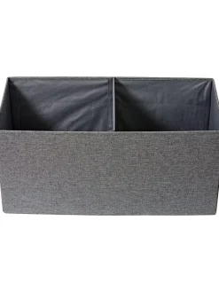 Ławka w kolorze antracytowym ze schowkiem - 76 x 38 x 38 cm