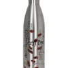 Bidon "Coffee Collage" w kolorze srebrno-brązowym - 750 ml