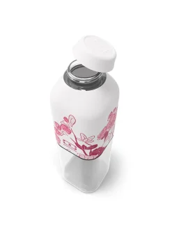 Bidon ''Positive M'' w kolorze biało-różowym - 500 ml