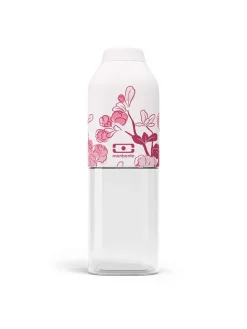 Bidon ''Positive M'' w kolorze biało-różowym - 500 ml