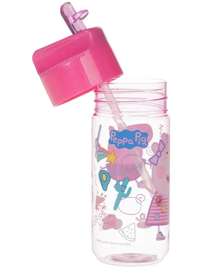 Bidon "Świnka Peppa" w kolorze jasnoróżowym - 430 ml