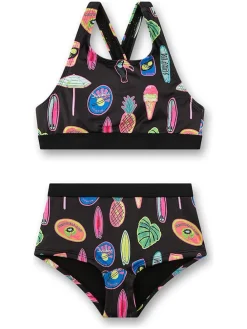 Bikini w kolorze czarnym ze wzorem