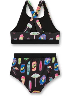Bikini w kolorze czarnym ze wzorem