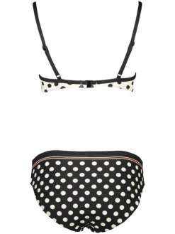 Bikini w kolorze kremowo-czarnym