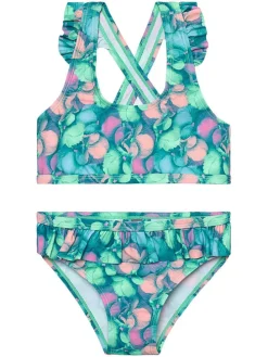 Bikini w kolorze niebieskim ze wzorem