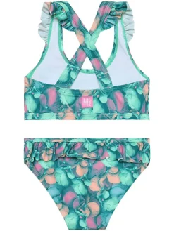 Bikini w kolorze niebieskim ze wzorem