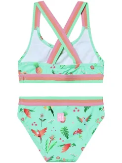 Bikini w kolorze turkusowym ze wzorem