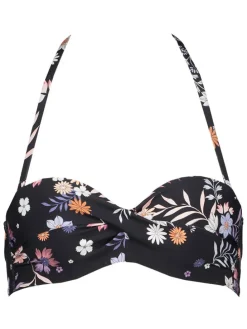 Biustonosz bikini w kolorze czarnym ze wzorem