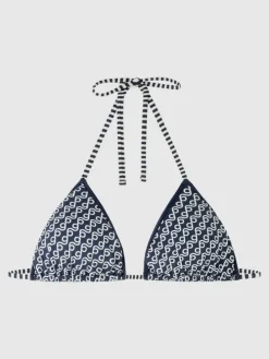 Biustonosz bikini w kolorze granatowo-białym