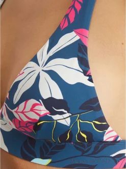 Biustonosz bikini w kolorze granatowo-biało-różowym