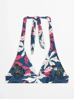 Biustonosz bikini w kolorze granatowo-biało-różowym
