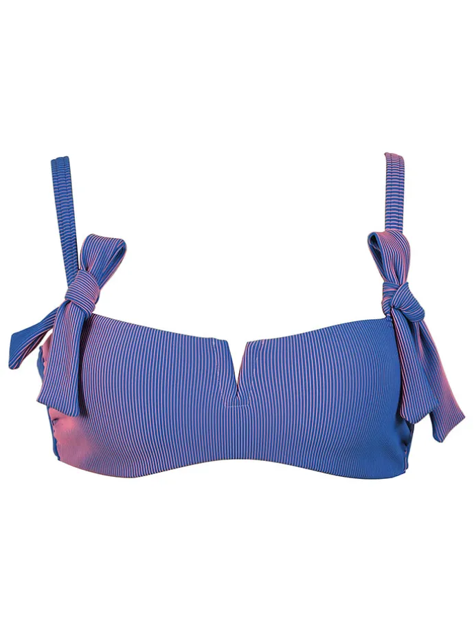 Biustonosz bikini w kolorze niebiesko-różowym