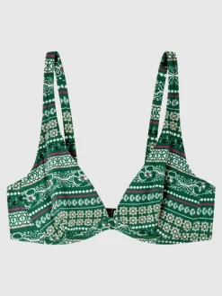 Biustonosz bikini w kolorze zielonym