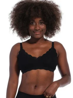 Biustonosz "Mama Lace Bralette" w kolorze czarnym do karmienia