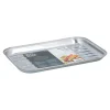 Blachy grillowe (2 szt.) w kolorze srebrnym - 34,5 x 24,5 cm