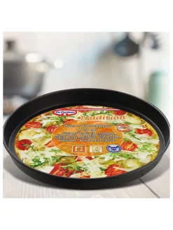 Blaszka "Tradition" w kolorze czarnym do pizzy - Ø 28 cm