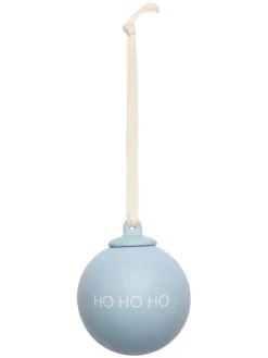Bombki choinkowe (4 szt.) "XMAS" w kolorze niebieskim