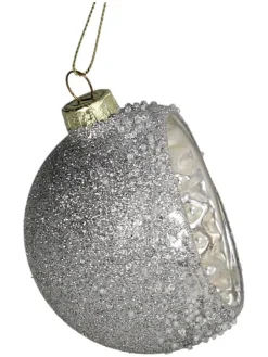 Bombki (2 szt.) w kolorze srebrnym - Ø 8 cm