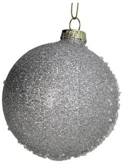 Bombki (2 szt.) w kolorze srebrnym - Ø 8 cm