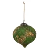 Bombki (4 szt.) w kolorze złoto-zielonym - Ø 15 cm