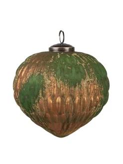 Bombki (4 szt.) w kolorze złoto-zielonym - Ø 15 cm