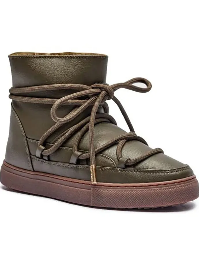 Botki zimowe "Grape" w kolorze khaki