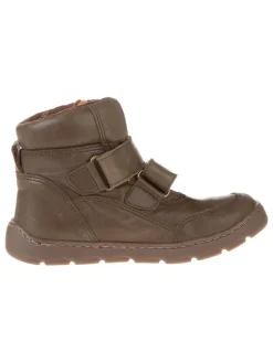 Botki zimowe w kolorze khaki do chodzenia na boso