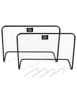 Bramki piłkarskie (2 szt.) w kolorze czarnym - 78 x 56 x 45 cm