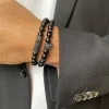 Bransoletki (2 szt.) z agatami i cyrkoniami
