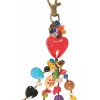 Brelok "Heart" w kolorze czerwonym ze wzorem - dł. 18 cm