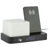 Budzik LED "Retro" w kolorze czarnym - 20 x 15,4 x 11,5 cm