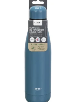 Butelka termiczna w kolorze niebieskim - 500 ml