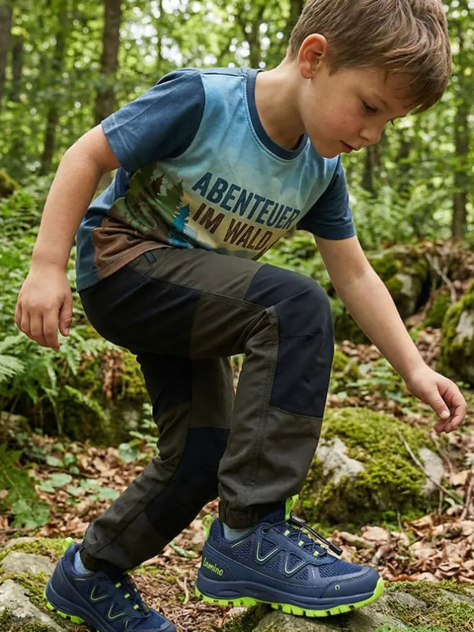Buty outdoorowe w kolorze granatowo-zielonym
