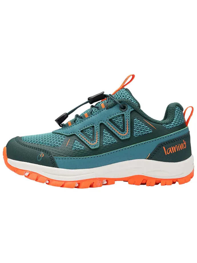 Buty outdoorowe w kolorze turkusowo-pomarańczowym