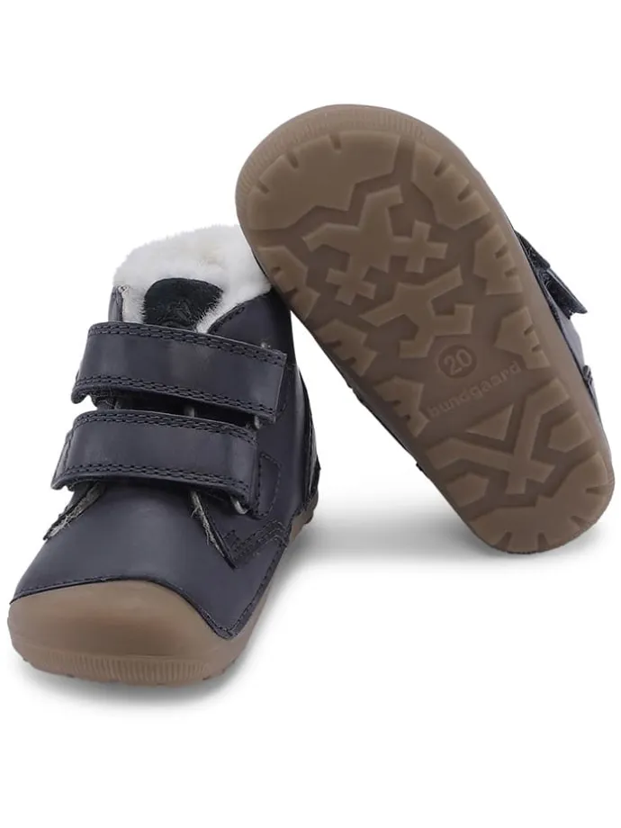Buty "Petit Mid Winter Strap" w kolorze granatowym do nauki chodzenia