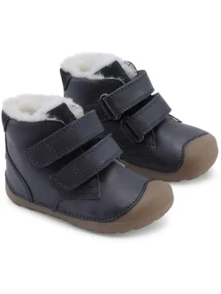 Buty "Petit Mid Winter Strap" w kolorze granatowym do nauki chodzenia