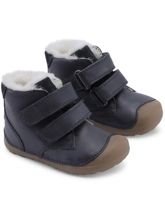 Buty "Petit Mid Winter Strap" w kolorze granatowym do nauki chodzenia