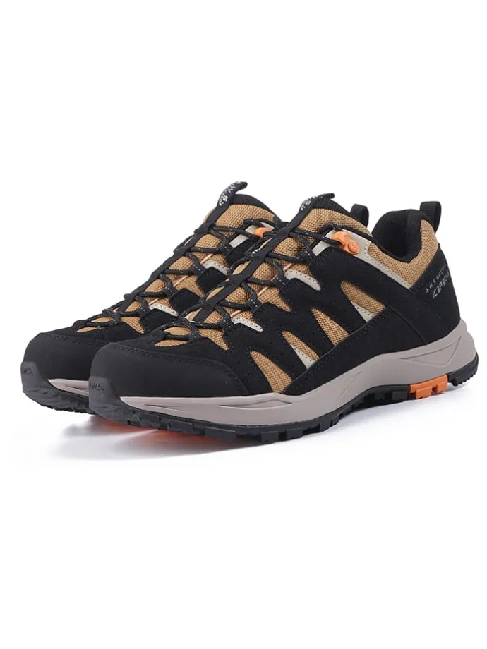 Buty trekkingowe "Aura" w kolorze czarno-jasnobrązowym
