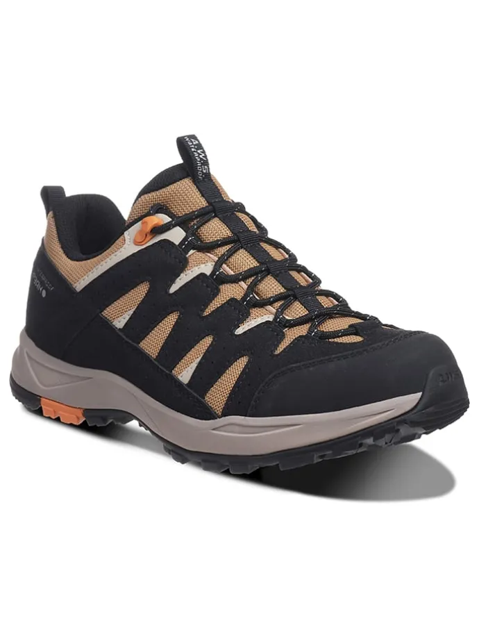 Buty trekkingowe "Aura" w kolorze czarno-jasnobrązowym