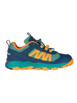 Buty trekkingowe "Tronfjell" w kolorze granatowo-zielono-pomarańczowym