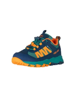 Buty trekkingowe "Tronfjell" w kolorze granatowo-zielono-pomarańczowym