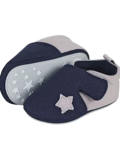 Buty w kolorze beżowo-granatowym do raczkowania