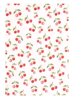 Ściereczka "Cherry" w kolorze czerwono-zielonym do naczyń - 70 x 50 cm