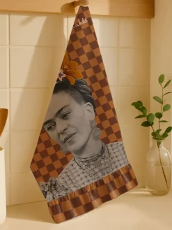 Ściereczka "Frida" w kolorze jasnobrązowym do naczyń - 75 x 50 cm