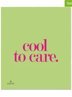 Ściereczki gąbkowe (2 szt.) "Cool to care" w kolorze zielonym - 20 x 17 cm