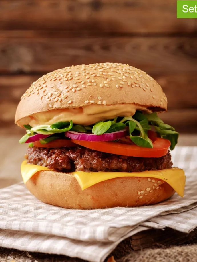 Ściereczki (2 szt.) "Burger" ze wzorem do naczyń