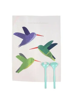 Ściereczki (2 szt.) "Colibri" w kolorze białym ze wzorem do naczyń