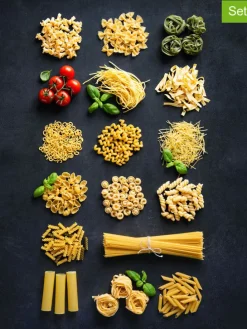 Ściereczki (2 szt.) "Pasta" w kolorze czarno-żółto-czerwonym do naczyń