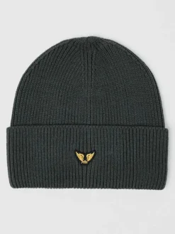 Czapka beanie w kolorze antracytowym
